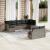 Set canapele de grădină, 9 piese, cu perne, gri, poliratan GartenMobel Dekor