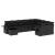 Set canapele de grădină cu perne, 10 piese, negru, poliratan GartenMobel Dekor