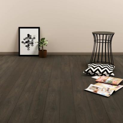 Plăci autoadezive pardoseală maro închis PVC 4,46 m² 3 mm  GartenMobel Dekor
