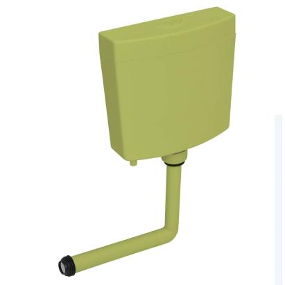 Rezervor de toaletă cu admisie de apă pe fund, 3/6 L, măsliniu GartenMobel Dekor