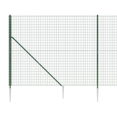 Gard plasă de sârmă cu țăruși de fixare, verde, 2,2x10 m GartenMobel Dekor