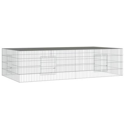 Cușcă pentru iepuri, 2 panouri, 220x110x55 cm, fier galvanizat GartenMobel Dekor