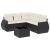 Set mobilier de grădină cu perne, 6 piese, negru, poliratan GartenMobel Dekor