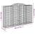 Coșuri gabion arcuite 15 buc, 300x50x180/200 cm fier galvanizat GartenMobel Dekor