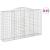 Coșuri gabion arcuite 15 buc, 300x50x180/200 cm fier galvanizat GartenMobel Dekor