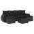 Set canapele de grădină cu perne, 7 piese, negru, poliratan GartenMobel Dekor