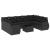 Set canapele de grădină cu perne, 10 piese, negru, poliratan GartenMobel Dekor