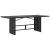 Set mobilier de grădină cu perne, 7 piese, negru, poliratan GartenMobel Dekor