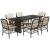 Set mobilier de grădină cu perne, 7 piese, maro, poliratan GartenMobel Dekor