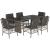Set mobilier de grădină cu perne, 7 piese, gri, poliratan GartenMobel Dekor