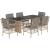 Set mobilier pentru grădină, 7 piese, cu perne, bej, poliratan GartenMobel Dekor
