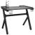 Birou de gaming cu picioare formă Y, negru, 110x60x75 cm, LED GartenMobel Dekor