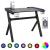 Birou de gaming cu picioare formă Y, negru, 110x60x75 cm, LED GartenMobel Dekor