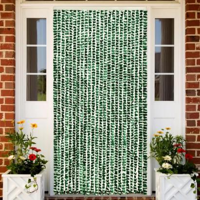 Perdea pentru insecte, verde și alb, 100 x 220 cm, chenille GartenMobel Dekor