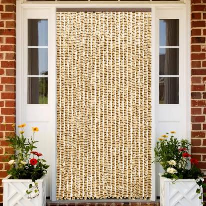 Perdea pentru insecte, bej și maro, 100 x 220 cm, chenille GartenMobel Dekor