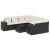 Set mobilier de grădină cu perne, 9 piese, negru, poliratan GartenMobel Dekor