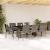 Set mobilier grădină cu perne, 9 piese, gri, poliratan GartenMobel Dekor