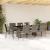 Set mobilier grădină cu perne, 9 piese, gri, poliratan GartenMobel Dekor
