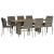 Set mobilier grădină cu perne, 9 piese, gri, poliratan GartenMobel Dekor