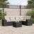 Set mobilier de grădină cu perne, 6 piese, negru, poliratan GartenMobel Dekor