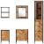 Set mobilier de baie, 5 piese, fier și lemn masiv de acacia GartenMobel Dekor