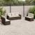 Set canapele de grădină cu perne, 7 piese, maro, poliratan GartenMobel Dekor