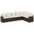Set canapele de grădină cu perne, 7 piese, maro, poliratan GartenMobel Dekor