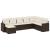 Set canapele de grădină cu perne, 8 piese, maro, poliratan GartenMobel Dekor