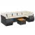 Set mobilier de grădină cu perne, 8 piese, negru, poliratan GartenMobel Dekor