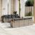 Set canapele de grădină, 9 piese, cu perne, gri, poliratan GartenMobel Dekor