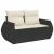 Set mobilier de grădină cu perne, 9 piese, negru, poliratan GartenMobel Dekor