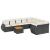 Set mobilier de grădină cu perne, 9 piese, negru, poliratan GartenMobel Dekor