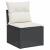 Set mobilier de grădină cu perne, 9 piese, negru, poliratan GartenMobel Dekor