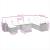 Set mobilier de grădină cu perne, 9 piese, negru, poliratan GartenMobel Dekor