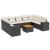 Set canapele de grădină cu perne, 10 piese, negru, poliratan GartenMobel Dekor