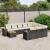 Set canapele de grădină cu perne, 11 piese, negru, poliratan GartenMobel Dekor