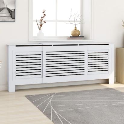 Mască pentru calorifer, alb, 205 cm, MDF GartenMobel Dekor