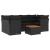 Set canapele de grădină cu perne, 7 piese, negru, poliratan GartenMobel Dekor
