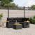 Set mobilier de grădină cu perne, 5 piese, negru, poliratan GartenMobel Dekor