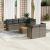 Set mobilier grădină cu perne, 6 piese, gri, poliratan GartenMobel Dekor