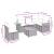 Set mobilier de grădină cu perne, 6 piese, negru, poliratan GartenMobel Dekor