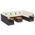 Set canapele de grădină cu perne, 10 piese, negru, poliratan GartenMobel Dekor