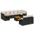 Set canapele de grădină cu perne, 10 piese, negru, poliratan GartenMobel Dekor