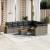 Set mobilier de grădină cu perne, 10 piese, gri, poliratan GartenMobel Dekor