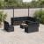 Set canapele de grădină, 12 piese, cu perne, negru, poliratan GartenMobel Dekor
