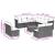 Set canapele de grădină, 12 piese, cu perne, negru, poliratan GartenMobel Dekor