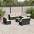 Set canapele de grădină, 12 piese, cu perne, negru, poliratan GartenMobel Dekor