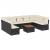 Set canapele de grădină cu perne, 10 piese, negru, poliratan GartenMobel Dekor
