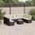 Set canapele de grădină cu perne, 10 piese, negru, poliratan GartenMobel Dekor