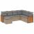 Set canapele de grădină, 7 piese, cu perne, bej, poliratan GartenMobel Dekor